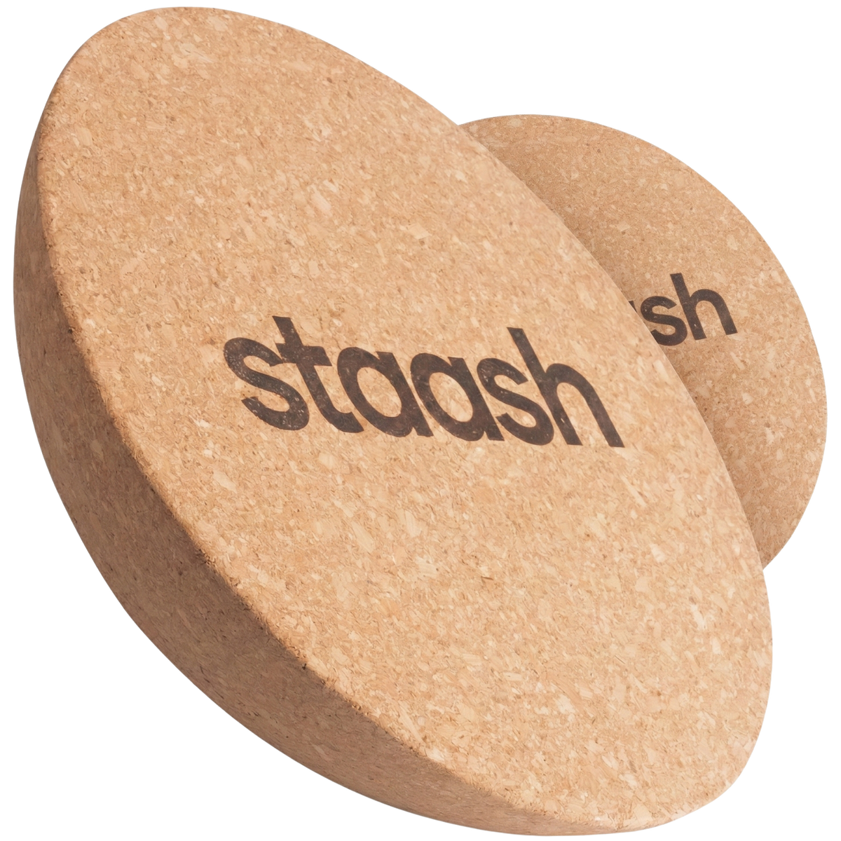 STAASH balance disc twin pack – two 30 cm cork discs, non-slip