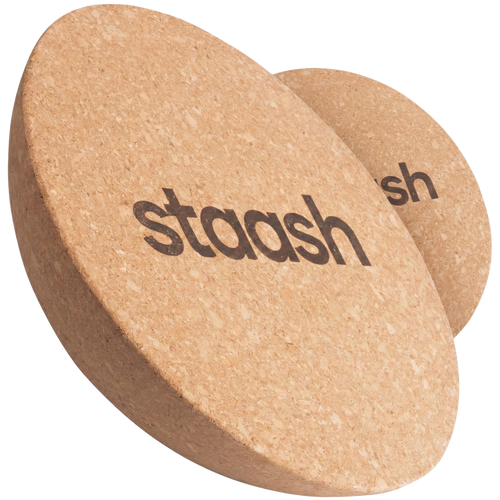 STAASH balance disc twin pack – two 30 cm cork discs, non-slip