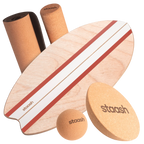 STAASH Balance Board Pro Kit in Terracotta – board, roller, half-sphere, ball & cork mat #color-terracotta