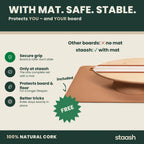 With mat, safe and stable – the only complete set with a free cork mat #locale-en #color-terracotta