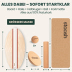 Alles dabei – Board, Rolle, Halbkugel, Ball und Korkmatte, alles aus 100% Naturkork #locale-de #color-terracotta