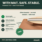 With mat, safe and stable – the only complete set with a free cork mat #locale-en #color-black