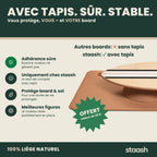 Avec tapis, sûr et stable – le seul set complet avec tapis en liège offert #locale-fr #color-black