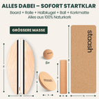 Alles dabei – Board, Rolle, Halbkugel, Ball und Korkmatte, alles aus 100% Naturkork #locale-de #color-black