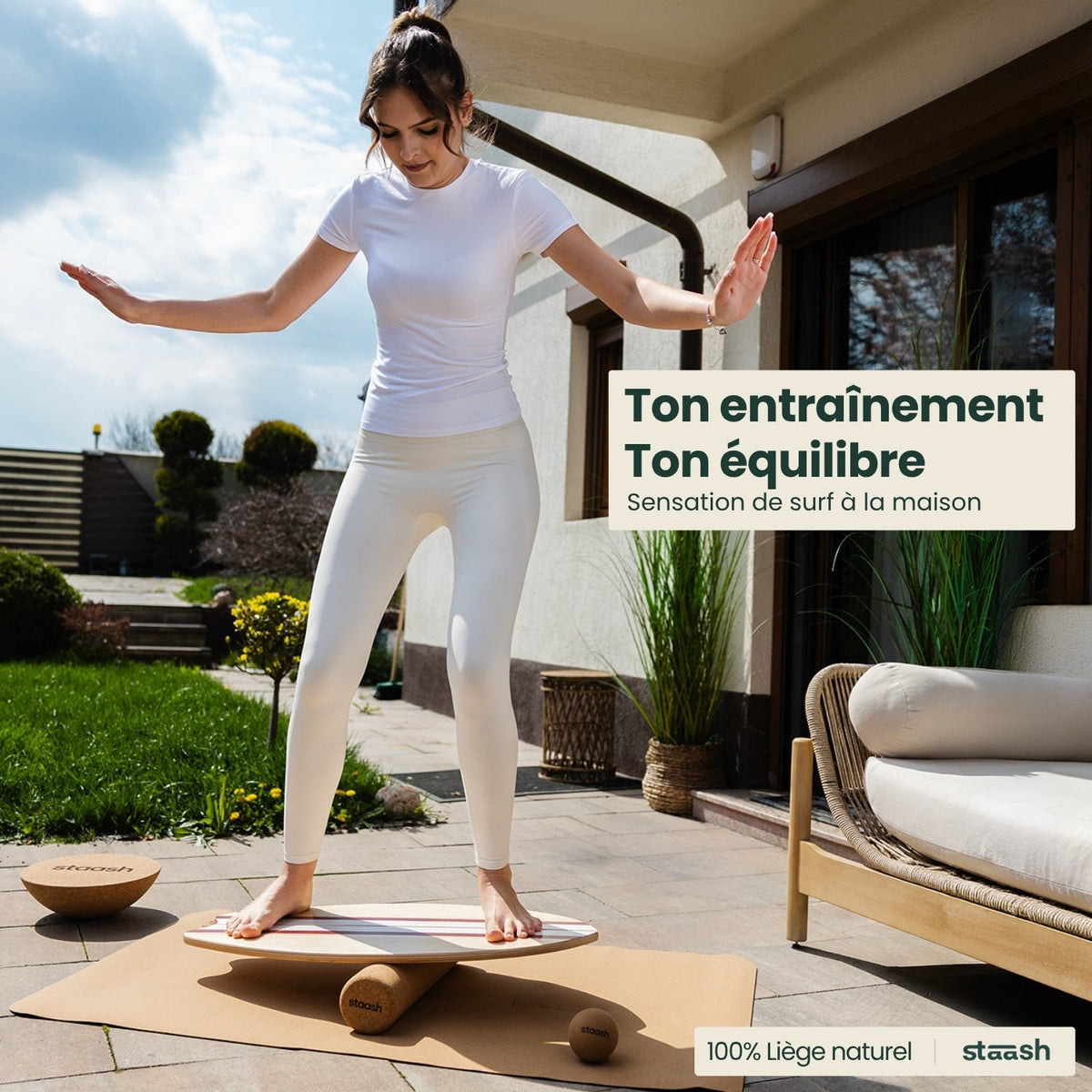 Ton entraînement, ton équilibre – sensation de surf à la maison, en liège 100 % naturel #locale-fr