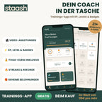 Dein Coach in der Tasche – STAASH Premium-Trainings-App gratis beim Kauf, 21+ Workouts, XP und Level, Wert 119 € pro Jahr #locale-de