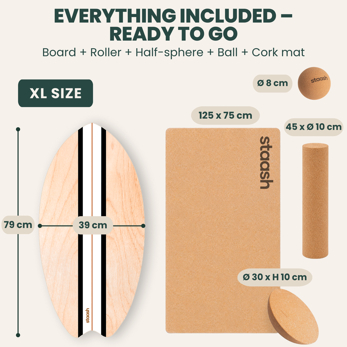 Everything included – kit dimensions XL