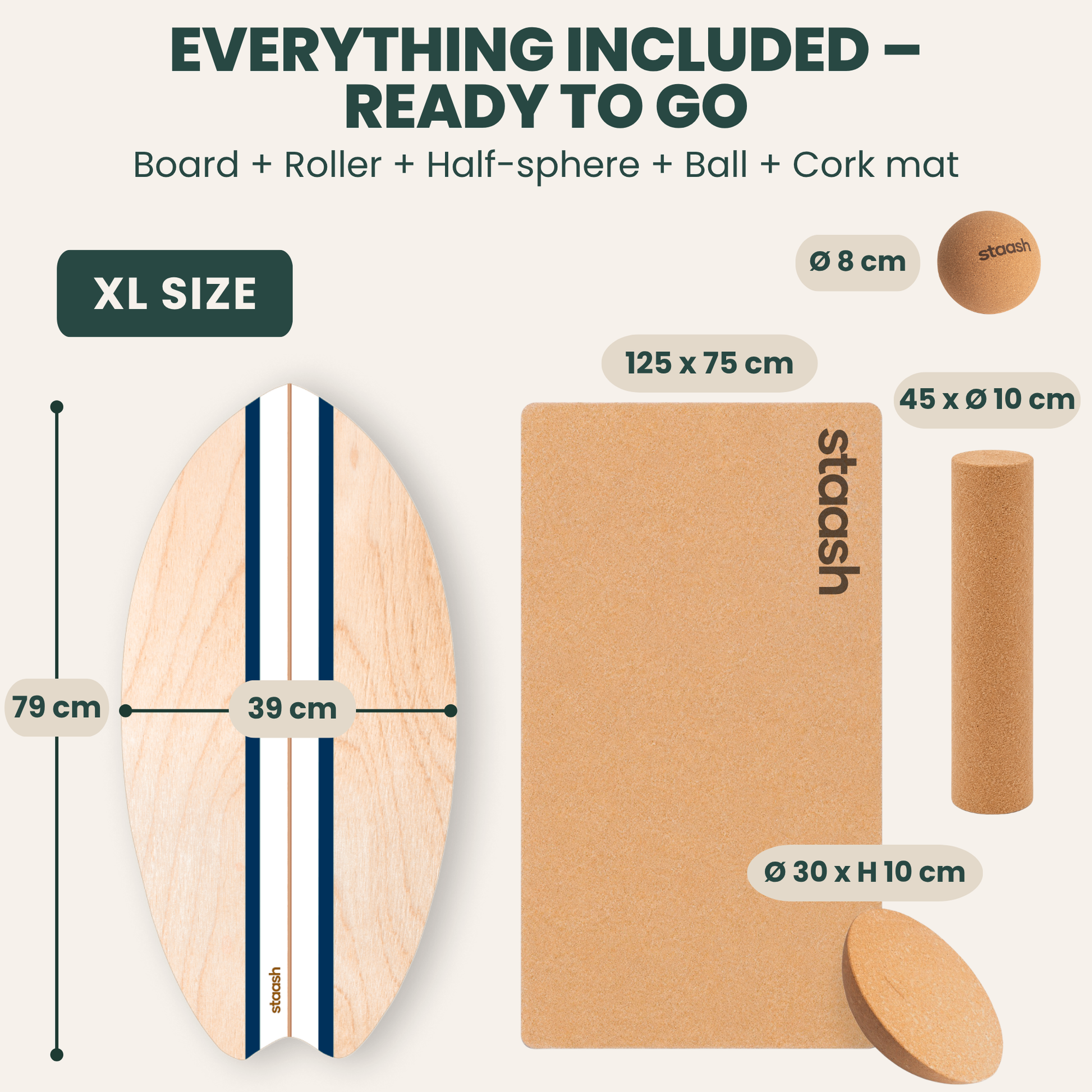 Everything included – kit dimensions XL