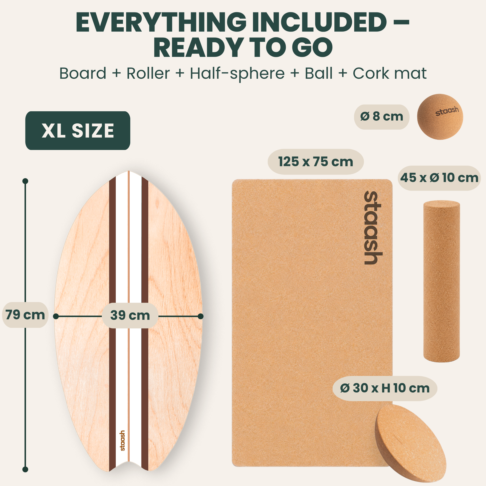 Everything included – kit dimensions XL
