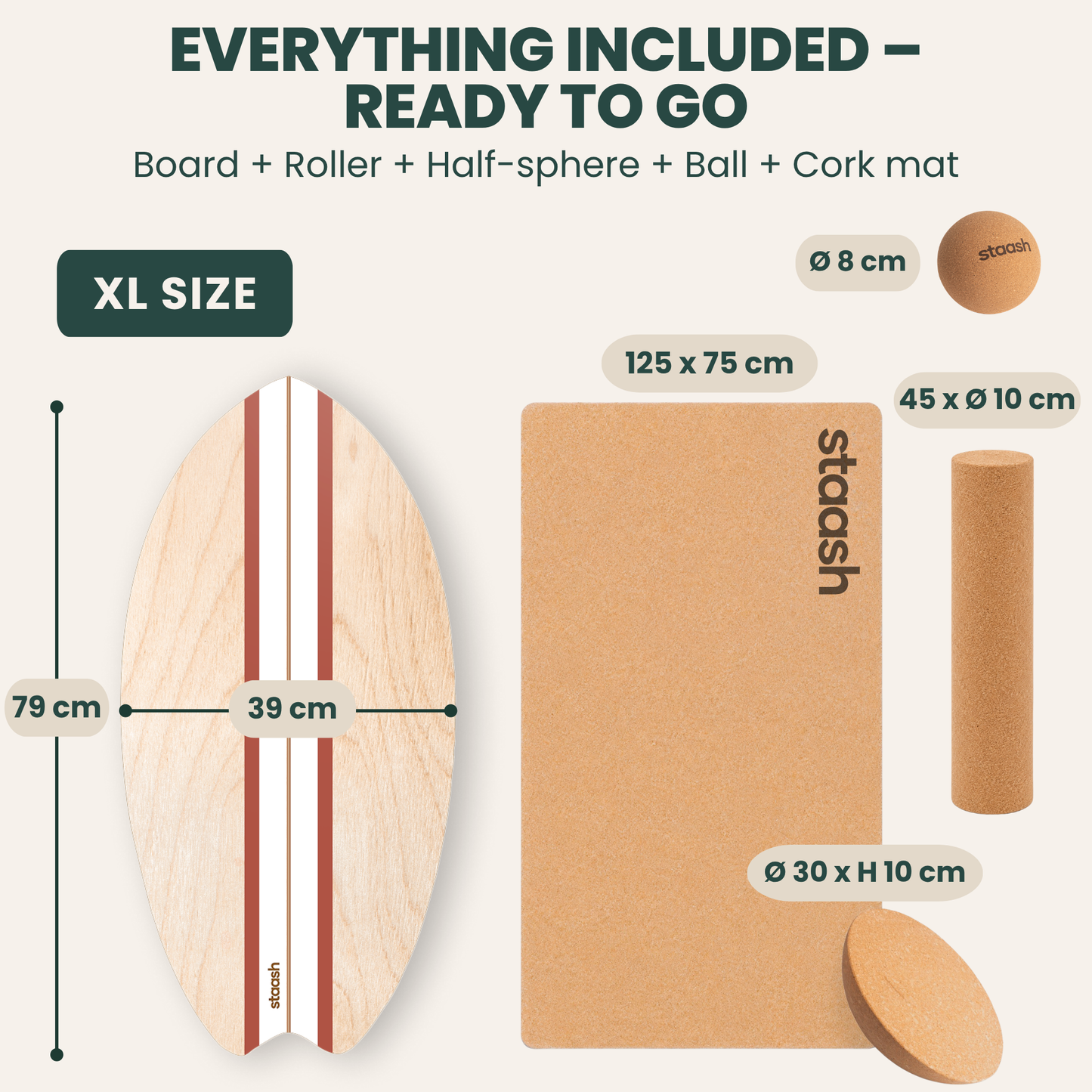 Everything included – kit dimensions XL