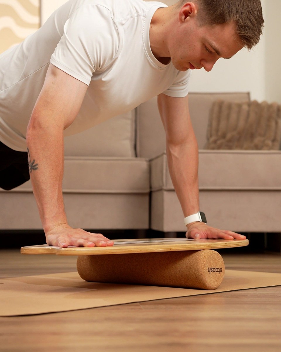 Gainage sur la balance board STAASH
