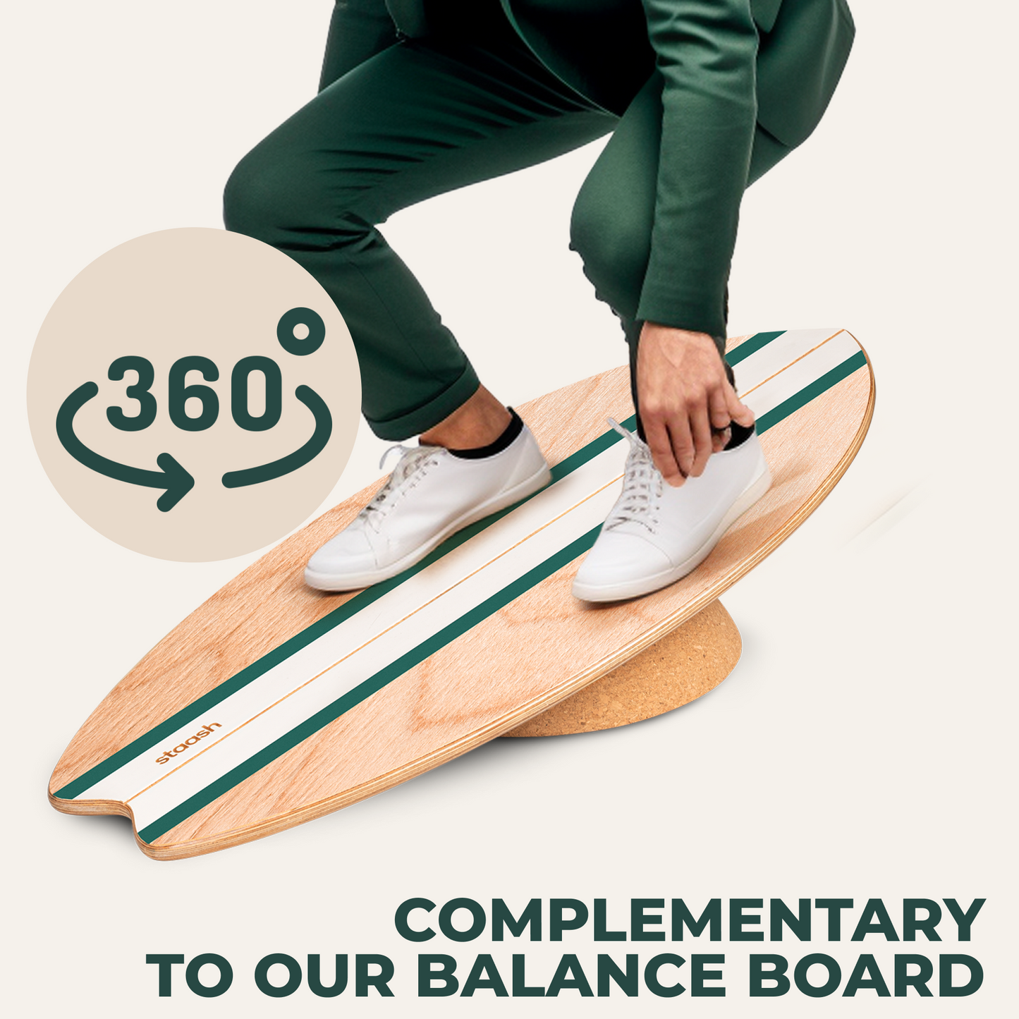 STAASH® Kork-Balance-Disc