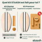 Quel kit STAASH choisir – kit Starter board, rouleau et balle en liège, ou kit Premium avec balle de massage et tapis #locale-fr #color-black