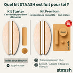 Quel kit STAASH choisir – kit Starter board, rouleau et balle en liège, ou kit Premium avec balle de massage et tapis #locale-fr #color-cacao