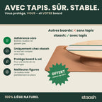 Avec tapis, sûr et stable – le seul set complet avec tapis en liège offert #locale-fr #color-green