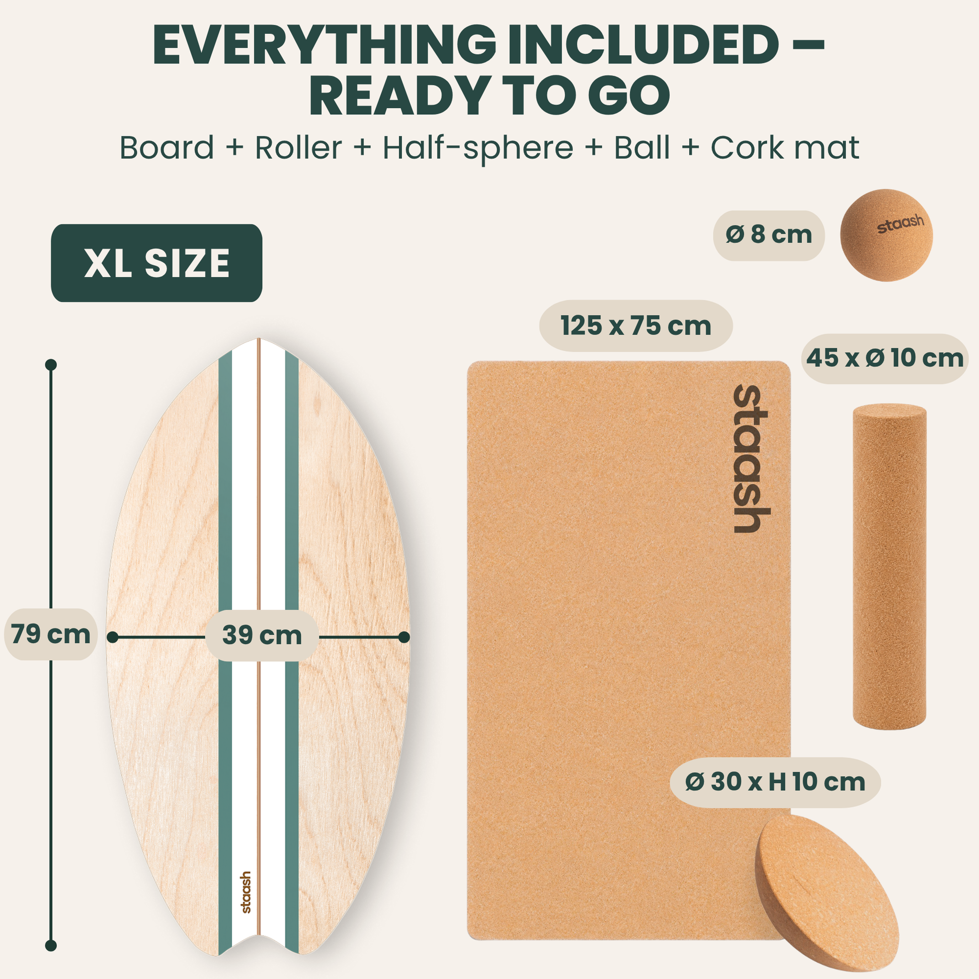 Everything included – kit dimensions XL
