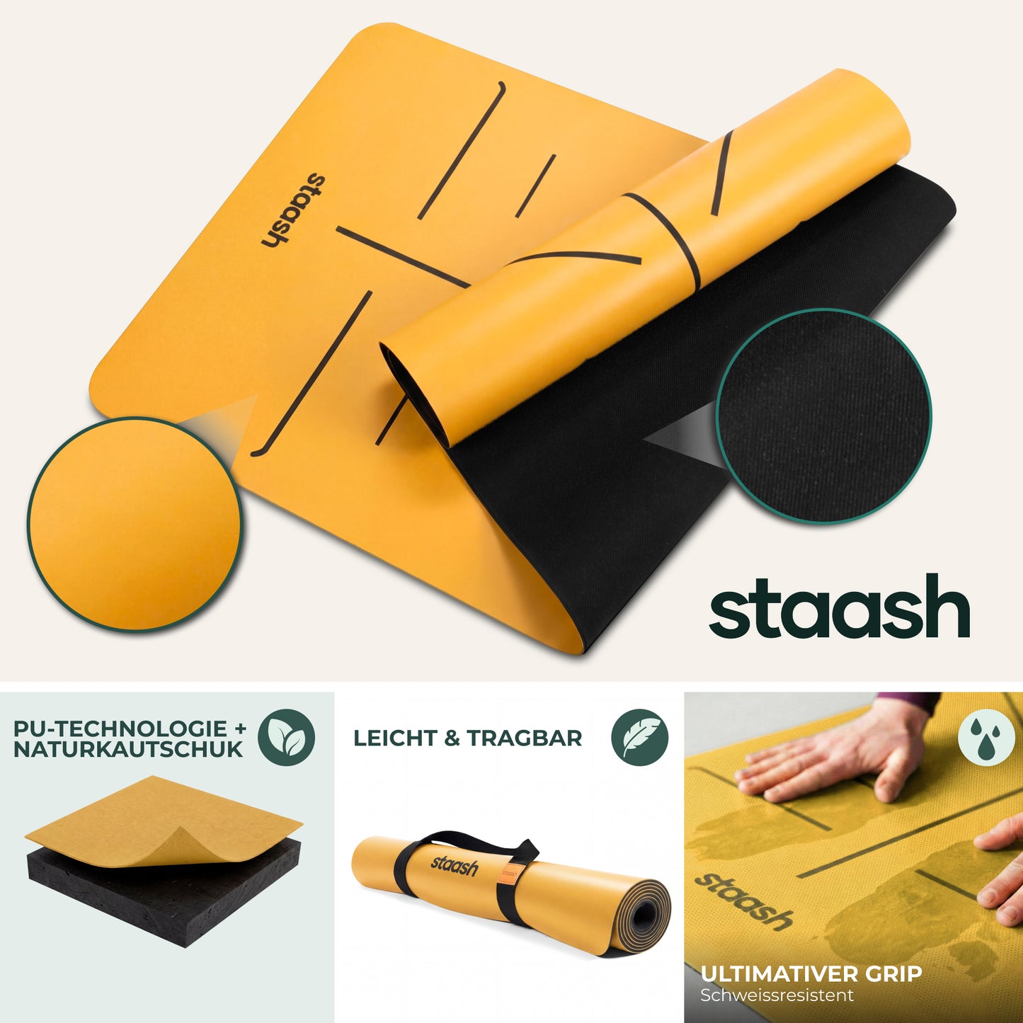 PU-Technologie & Naturkautschuk – leicht, ultimativer Grip